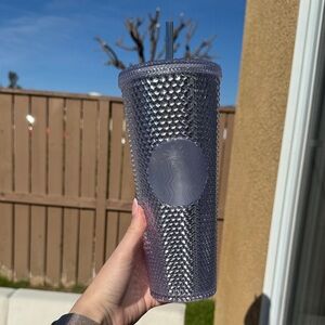 Starbucks Silver Studded Tumbler with Straw